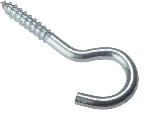 Value Pack 60mm x 10g Screw Hooks Zinc 5 Per Pack Value Pack 60mm x 10g Screw Hooks Zinc 5 Per Pack